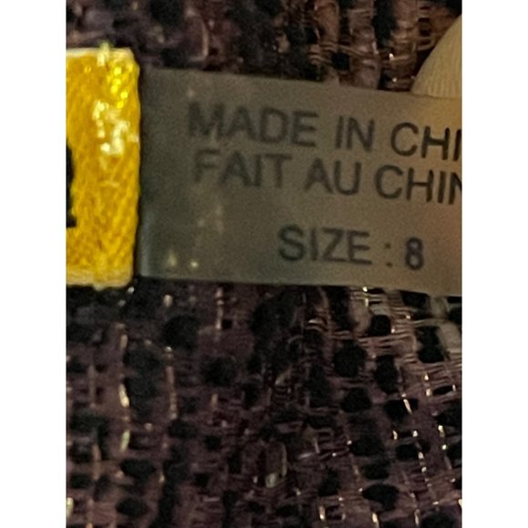 Alice + Olivia Marie Tulip Bubble Hem Mini Dress Metallic Purple Grey Size 8 - Picture 9 of 12